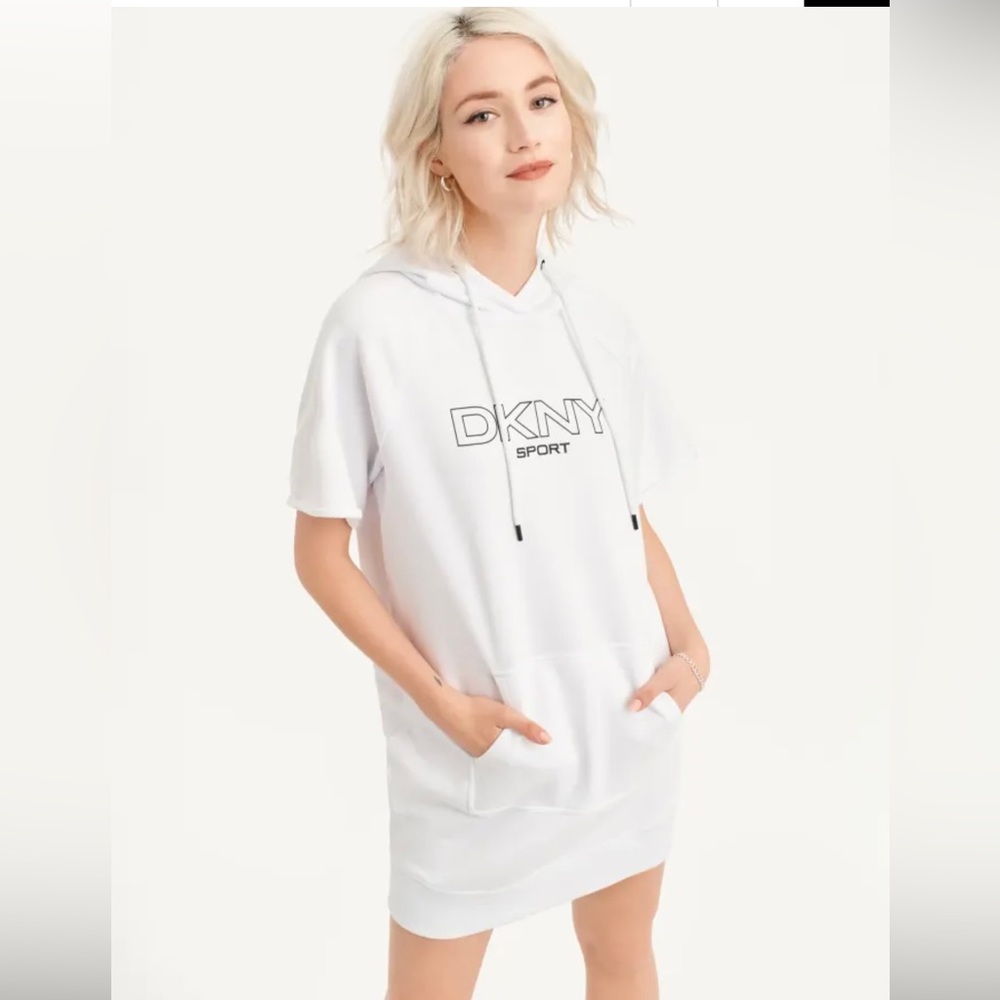 NWT DKNY Outline Logo Hooded Sneaker Dress